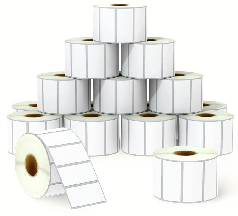 BETCKEY - 2.25" x 1" (57 mm x 25 mm) File Folder & Multipurpose Labels Compatible with Zebra & Rollo Label Printer,Premium Adhesive & Perforated [2 Rolls, 3000 Labels] - Image 1